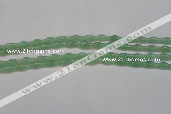 CAJ662 15.5 inches 7*14mm vase-shaped green aventurine beads