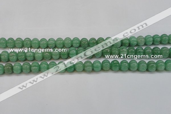 CAJ672 15.5 inches 10*13mm pumpkin green aventurine beads