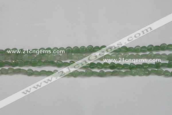 CAJ683 15.5 inches 8*8mm heart green aventurine beads