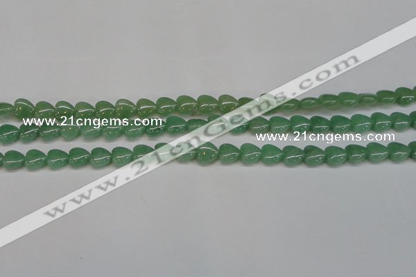 CAJ684 15.5 inches 10*10mm heart green aventurine beads