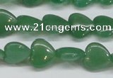 CAJ686 15.5 inches 14*14mm heart green aventurine beads