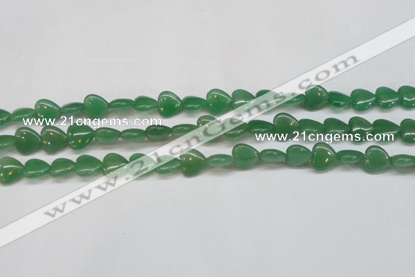 CAJ686 15.5 inches 14*14mm heart green aventurine beads