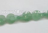 CAJ692 15.5 inches 3*10mm curved moon green aventurine beads