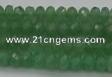 CAJ701 15.5 inches 4*6mm faceted rondelle green aventurine beads