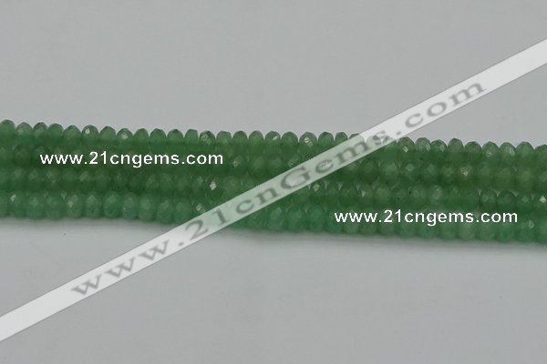 CAJ703 15.5 inches 6*10mm faceted rondelle green aventurine beads