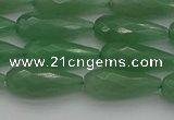 CAJ706 15.5 inches 8*20mm faceted teardrop green aventurine beads