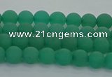 CAJ710 15.5 inches 4mm round matte green aventurine beads