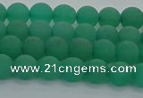 CAJ711 15.5 inches 6mm round matte green aventurine beads