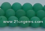 CAJ713 15.5 inches 10mm round matte green aventurine beads