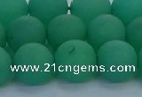 CAJ714 15.5 inches 12mm round matte green aventurine beads