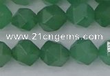 CAJ733 15.5 inches 10mm faceted nuggets green aventurine beads