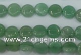 CAJ80 15.5 inches 10mm flat round green aventurine beads wholesale