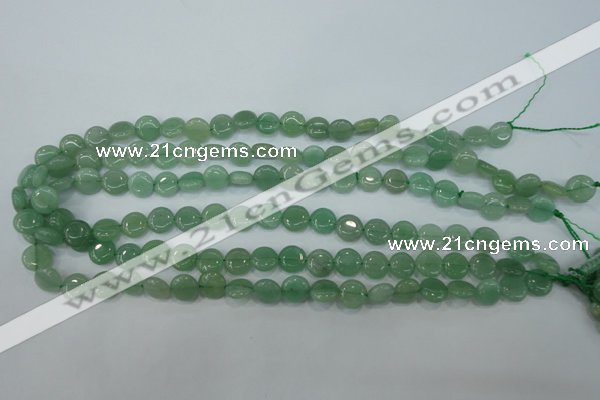 CAJ80 15.5 inches 10mm flat round green aventurine beads wholesale