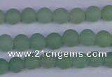 CAJ801 15.5 inches 6mm round matte green aventurine beads wholesale
