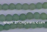 CAJ801 15.5 inches 6mm round matte green aventurine beads wholesale