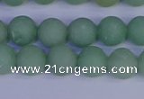 CAJ803 15.5 inches 10mm round matte green aventurine beads wholesale