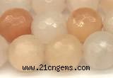 CAJ821 15 inches 8mm faceted round pink aventurine beads