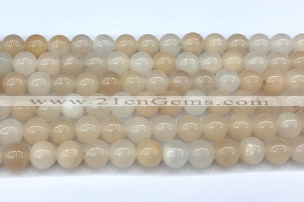 CAJ841 15 inches 8mm round pink aventurine beads, 2mm hole