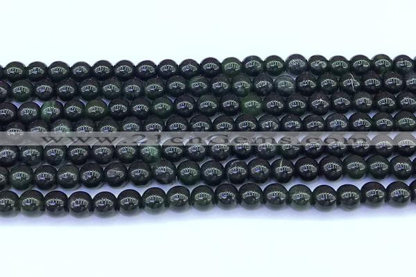 CAJ867 15 inches 6mm round black jade gemstone beads