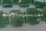 CAJ88 15.5 inches 20*20mm cross green aventurine beads wholesale