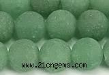 CAJ882 15 inches 8mm round matte green aventurine beads