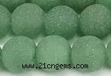 CAJ883 15 inches 10mm round matte green aventurine beads