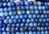 CAJ888 15 inches 8mm round blue aventurine jade beads wholesale