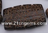 CAL20 14.5 inches 42*59mm carved flat drum agalmatolite beads