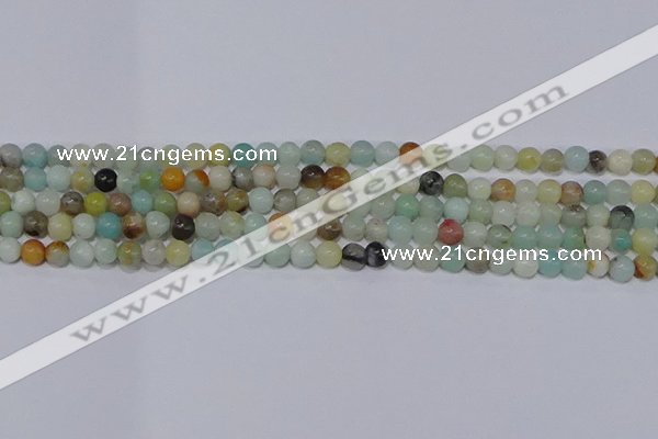 CAM01 4mm round mixed color natural amazonite beads Wholesale