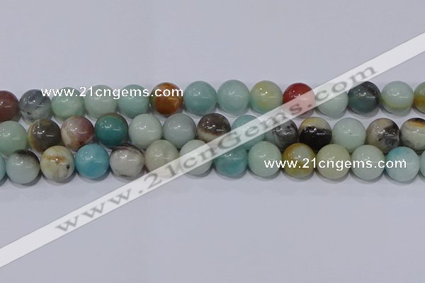 CAM05 round mixed color 12mm natural amazonite beads Wholesale