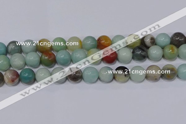 CAM06 round mixed color 14mm natural amazonite beads Wholesale