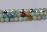 CAM07 round 16mm mixed color natural amazonite beads Wholesale