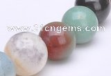 CAM08 15.5 inches round different sizes natural amazonite beads