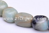 CAM09 13*16mm pebble natural amazonite gemstone beads Wholesale