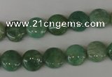CAM1015 15.5 inches 10mm flat round natural Russian amazonite beads