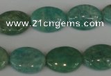 CAM1021 15.5 inches 13*18mm oval natural Russian amazonite beads