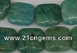 CAM1029 15.5 inches 18*18mm square natural Russian amazonite beads