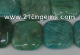 CAM1030 15.5 inches 20*20mm square natural Russian amazonite beads