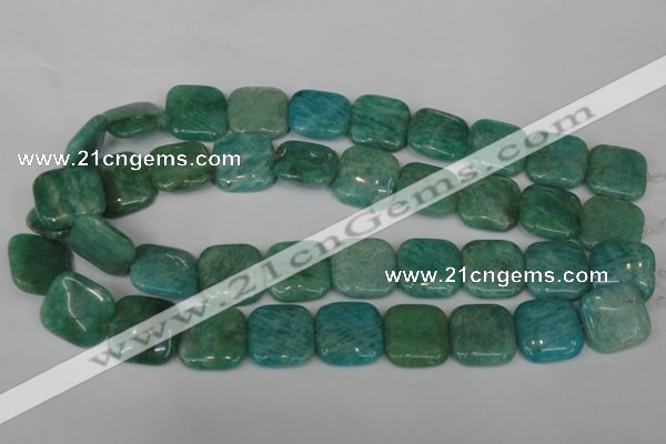 CAM1030 15.5 inches 20*20mm square natural Russian amazonite beads