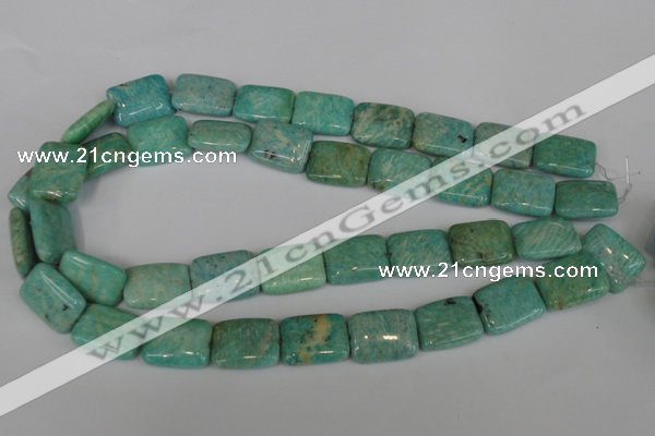 CAM1033 15.5 inches 15*20mm rectangle natural Russian amazonite beads