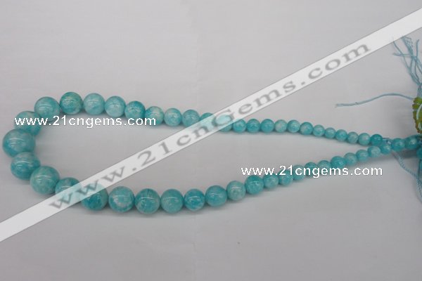 CAM1051 15.5 inches 6mm - 14mm round peru amazonite beads