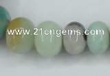 CAM106 15.5 inches multi-size rondelle amazonite gemstone beads