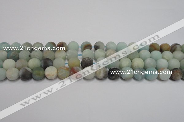 CAM1101 15.5 inches 6mm round matte amazonite beads wholesale