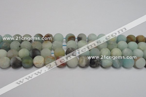 CAM1103 15.5 inches 10mm round matte amazonite beads wholesale