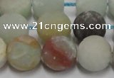 CAM1104 15.5 inches 12mm round matte amazonite beads wholesale