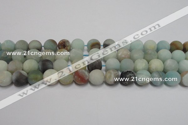 CAM1104 15.5 inches 12mm round matte amazonite beads wholesale