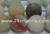 CAM1106 15.5 inches 16mm round matte amazonite beads wholesale