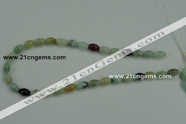 CAM111 15.5 inches 8*12mm rice amazonite gemstone beads wholesale