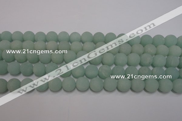 CAM1112 15.5 inches 8mm round matte amazonite beads wholesale