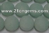 CAM1113 15.5 inches 10mm round matte amazonite beads wholesale